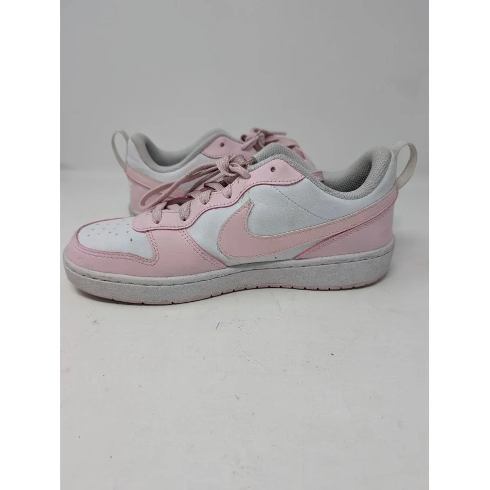 Nike Court Borough Low Sneakers pink white Youth sz 7